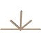 Ekena Millwork Kennewick Smooth Timber Gable Bracket, Douglas Fir, 84"W x 53"H x 1 1/2"D x 3 1/2"F, 15/12 Pitch GBW084X53X0204KEN00SDF - alternate 2